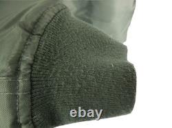 Veste de vol Range MA-1 avec imprimé logo kaki, taille L, homme Qqq