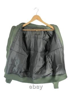 Veste de vol Range MA-1 avec imprimé logo kaki, taille L, homme Qqq