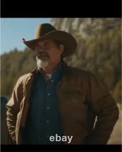 Veste en coton marron Outer Range de Josh Brolin avec t-shirt