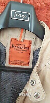 Veste en cuir beige de la gamme authentique des Redskins taille L