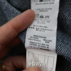 Veste en denim isolée Patagonia Hopper pour hommes, petite, matelassée, manteau de travail type chore.