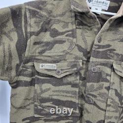 Veste en mélange de laine Columbia Gallatin Range camouflage marron Outfitter XL années 2000