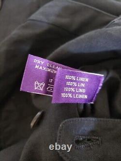 Veste légère pour homme Ralph Lauren Purple Label en lin 100% Italie de taille moyenne