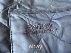 Veste/ manteau en cuir Barbour pour homme grande taille/l en navy matelassé doublé Land Rover rare