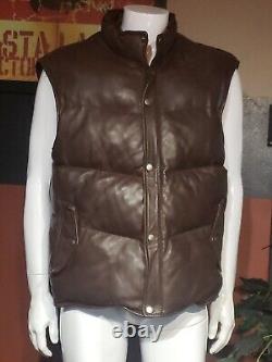Veste matelassée en cuir véritable de la gamme Smart pour hommes taille 3XL (Royaume-Uni) / 2XL (États-Unis)