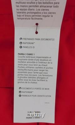 Veste parka 3-en-1 5.11 Tactical pour hommes 2XL rouge de gamme imperméable avec doublure amovible