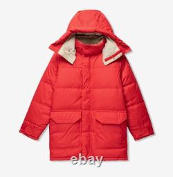 Veste parka The North Face pour homme S 77 Brooks Range manteau rouge en duvet long
