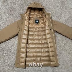 Veste parka The North Face pour homme taille M marron, matelassée avec duvet 600, manteau imperméable