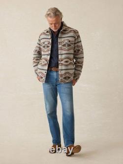 Veste shaket en polaire doublée Faherty Thunder Voice Eagle Range Grise 2XL NWT 328 $
