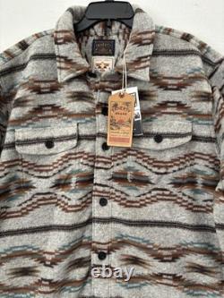 Veste shaket en polaire doublée Faherty Thunder Voice Eagle Range Grise 2XL NWT 328 $