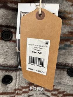 Veste shaket en polaire doublée Faherty Thunder Voice Eagle Range Grise 2XL NWT 328 $