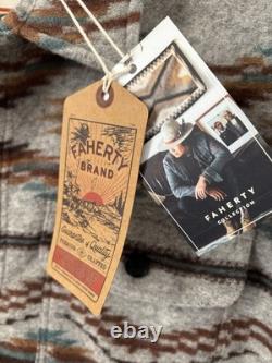 Veste shaket en polaire doublée Faherty Thunder Voice Eagle Range Grise 2XL NWT 328 $