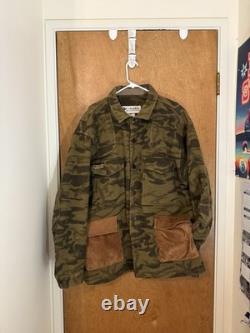 Veste vintage Columbia Gallatin Range Homme XL Marron Camouflage Mélange de Laine Années 90