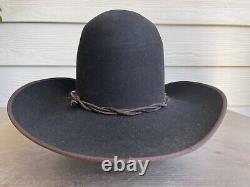 Vintage Antique Rugged Old West Resistol Cowboy Hat 6 7/8 Open Range Tom MIX Gus