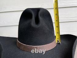 Vintage Antique Rugged Old West Resistol Cowboy Hat 7 1/8 Open Range Tom MIX Gus