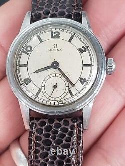 Vintage Omega Wwii Cal. R17.8 Hommes Militaires 1940s Watch Ref. 2144 Services Assurés
