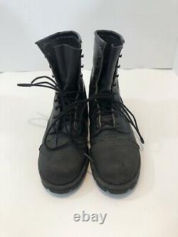 Vintage Red Wing Black Leather Heritage Work Bottes Iron Range Hommes Taille 7d