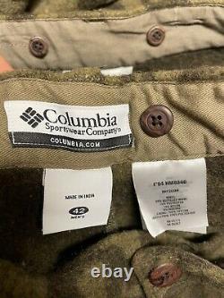 Vtg Columbia Laine Gallatin Range Cargo Pantalon De Chasse Camo 42x32 Phg Outdoor 90s