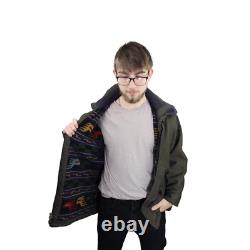 Vtg années 90 1995 Patagonia Canvas Nuevo Range Aztec Synchilla Manteau Veste Homme Taille S