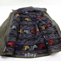 Vtg années 90 1995 Patagonia Canvas Nuevo Range Aztec Synchilla Manteau Veste Homme Taille S