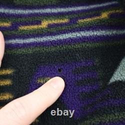 Vtg années 90 1995 Patagonia Canvas Nuevo Range Aztec Synchilla Manteau Veste Homme Taille S