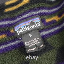 Vtg années 90 1995 Patagonia Canvas Nuevo Range Aztec Synchilla Manteau Veste Homme Taille S
